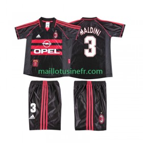 Maillot de Foot AC Milan MALDINI 3 1999 Troisième Retro 1998 - Enfant
